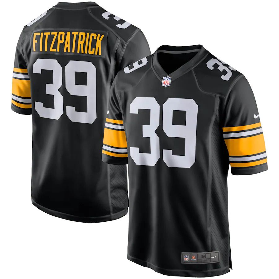 Men Pittsburgh Steelers 39 Minkah Fitzpatrick Nike Black Alternate Player Game NFL Jersey
